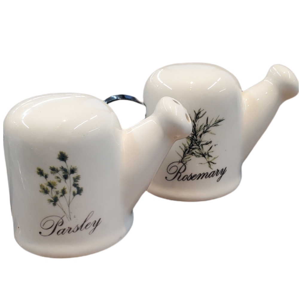 Rosemary and Parsley Waterung Can Salt & Pepper Shakers